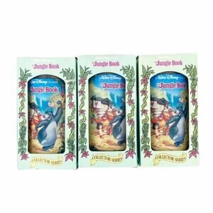 Vintage '94 Burger King Disney Jungle Book Collector Series Plastic Cup Lot of 3